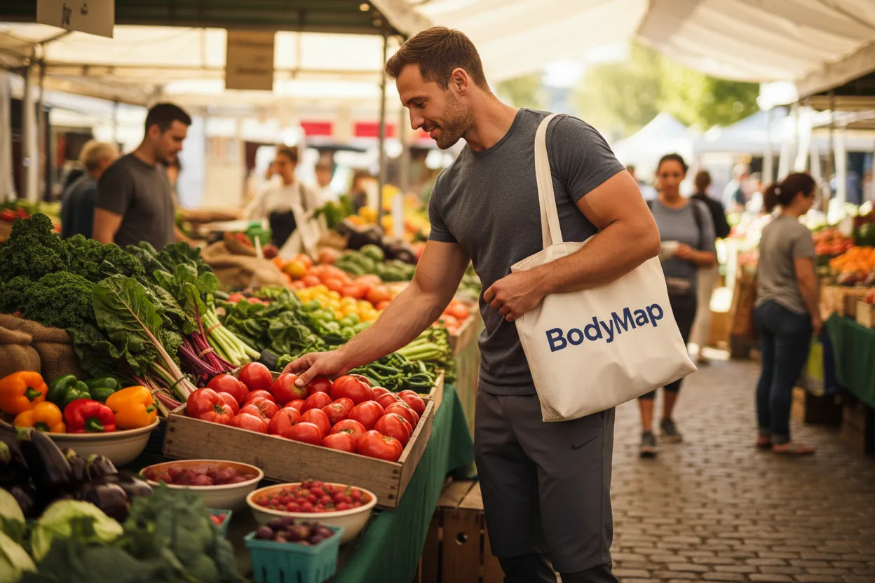 Man at farmers market
